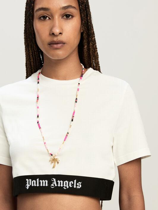 Classic Logo Tape Crop Tee Off White Bla Product Image