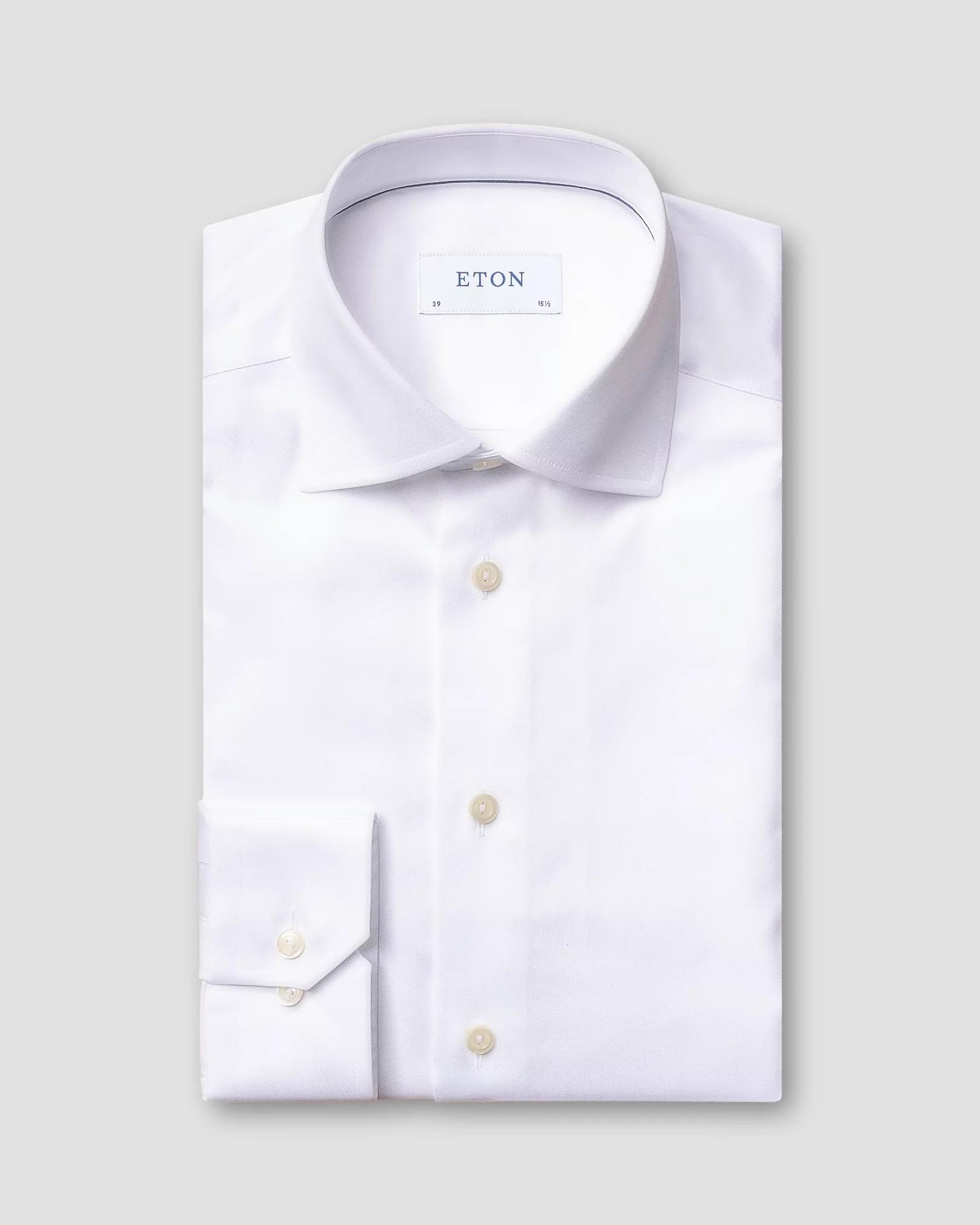 Eton Mens Business Solid White Slim Shirt Product Image