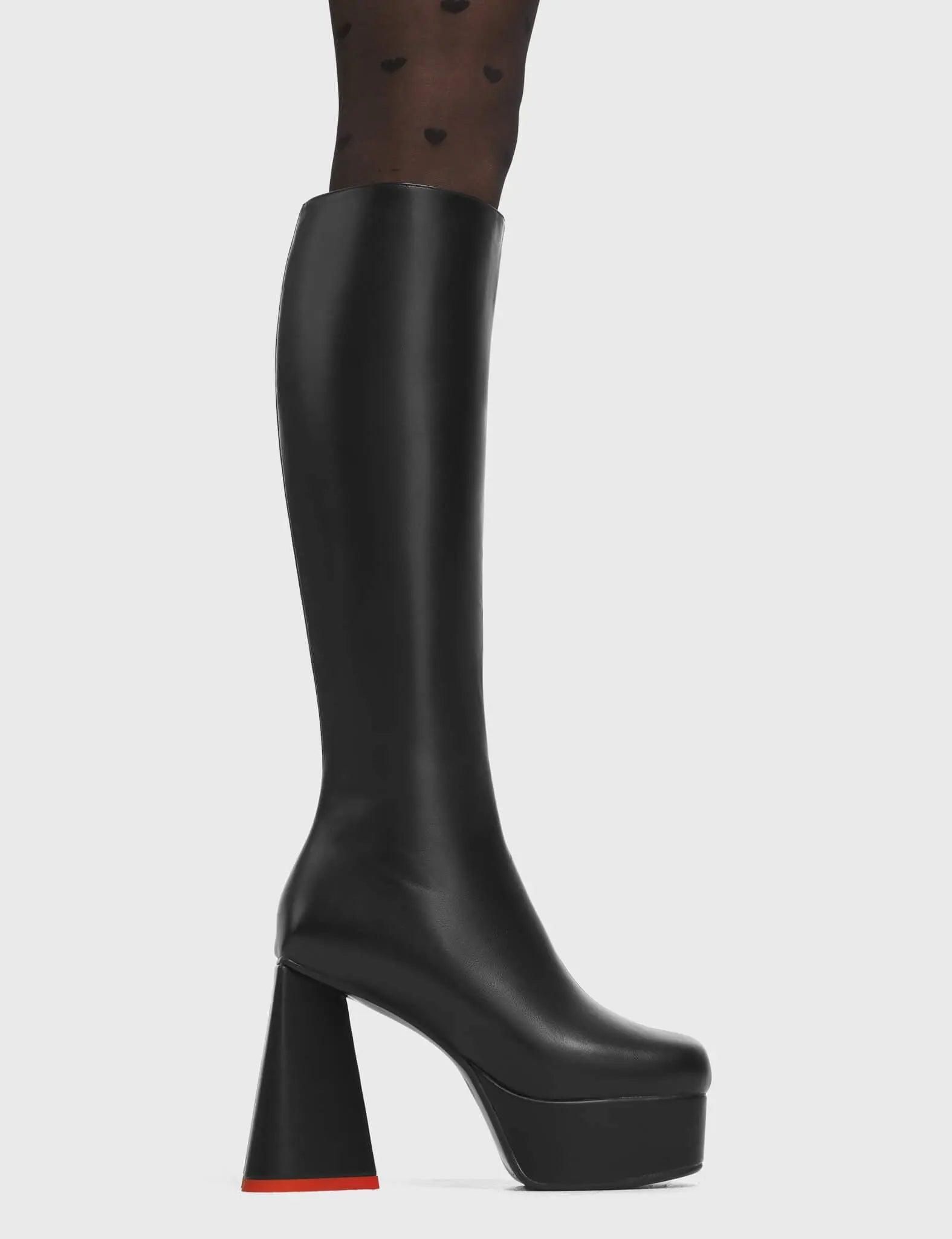 Sweet Talker Wide Calf Platform Knee High Boots Product Image