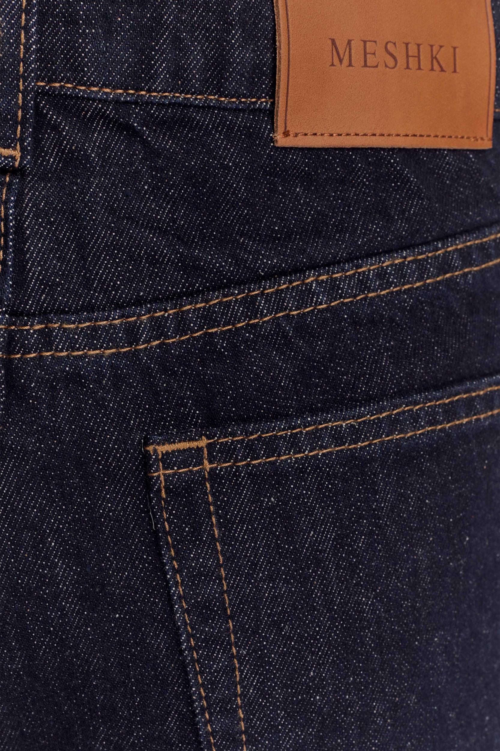 Janine High Waisted Straight Leg Jeans - Washed Indigo Blue Product Image