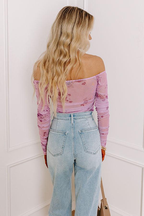 Flirty Feels Floral Mesh Top Product Image