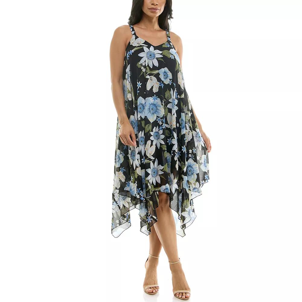 Women's Nina Leonard Uneven Hem Dress,  Product Image