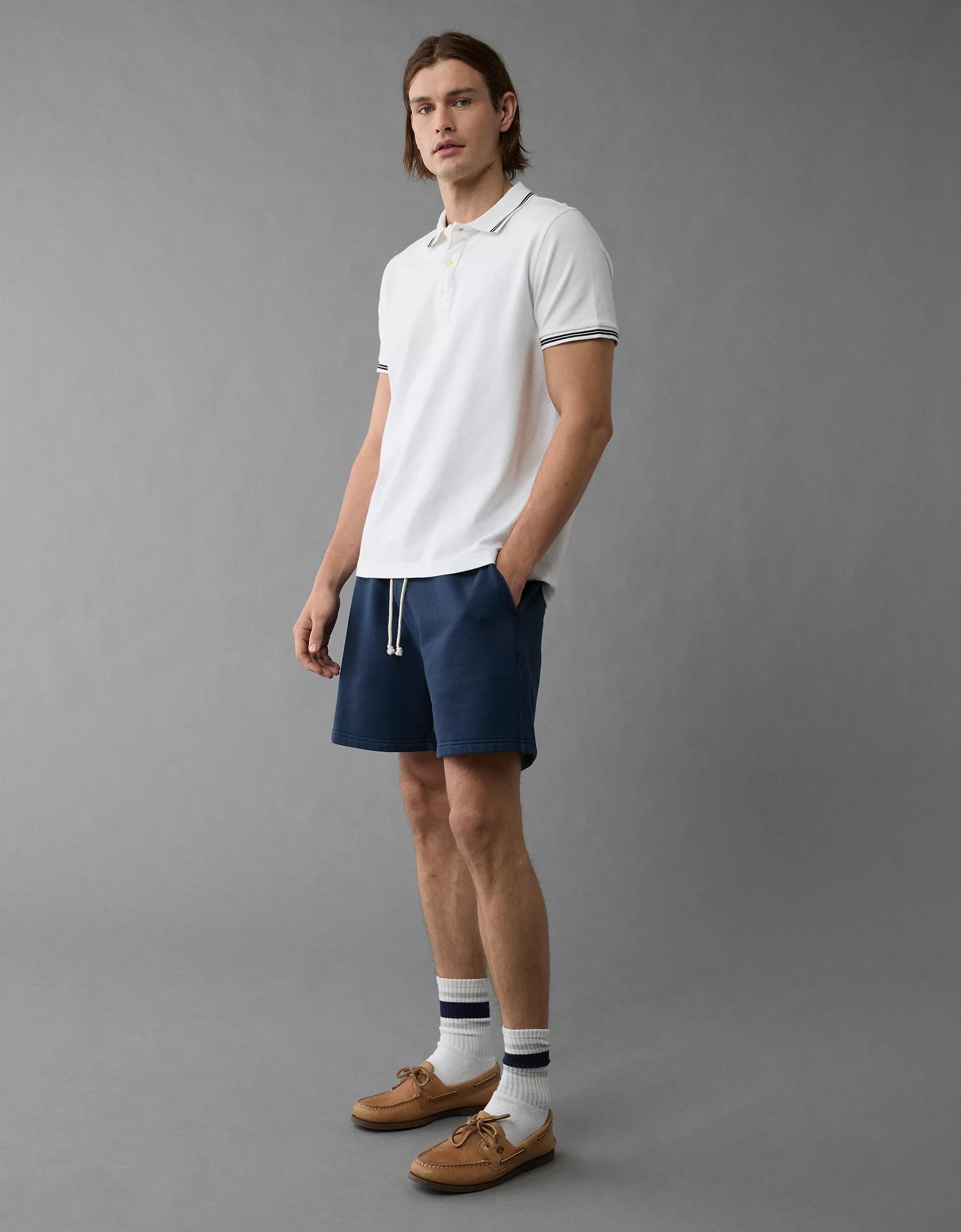 AE Lived-In Stretch Pique Slim Fit Tipped Polo Shirt Product Image