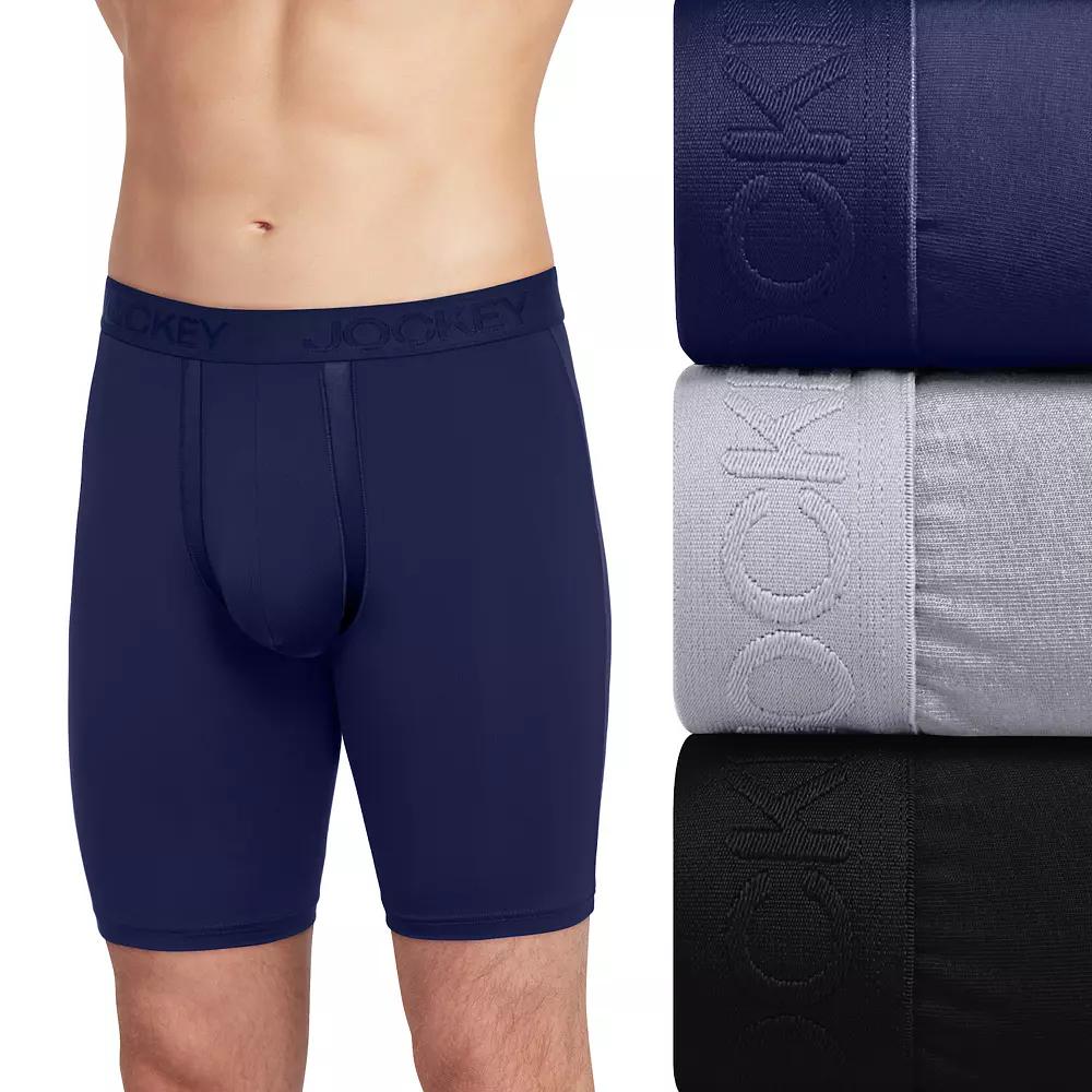 Men’s Jockey® 3-Pack Chafe Proof Pouch Cotton Stretch 6" Boxer Brief, Men's,  Product Image