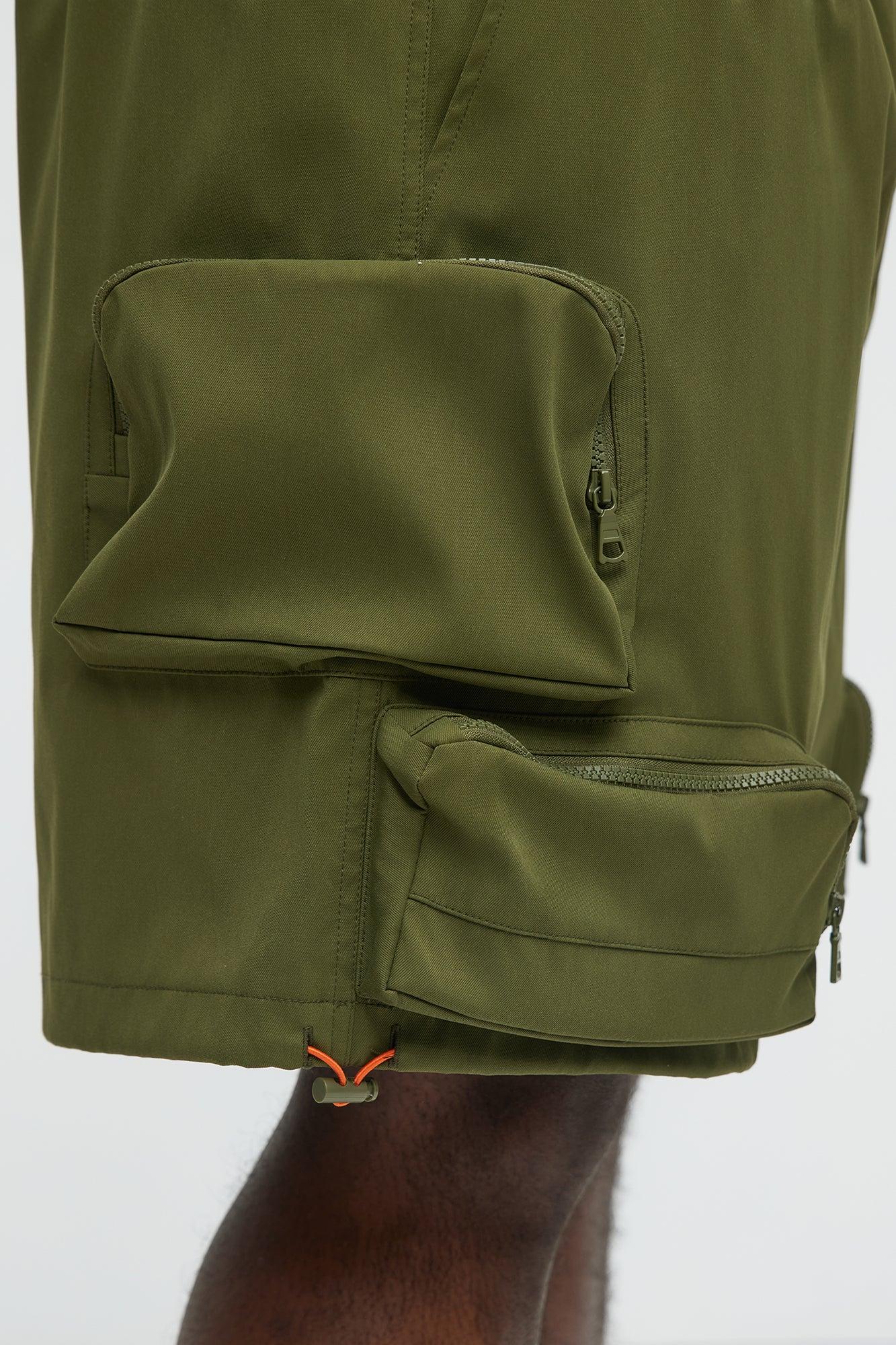 Gone Fishing Cargo Shorts - Olive Product Image