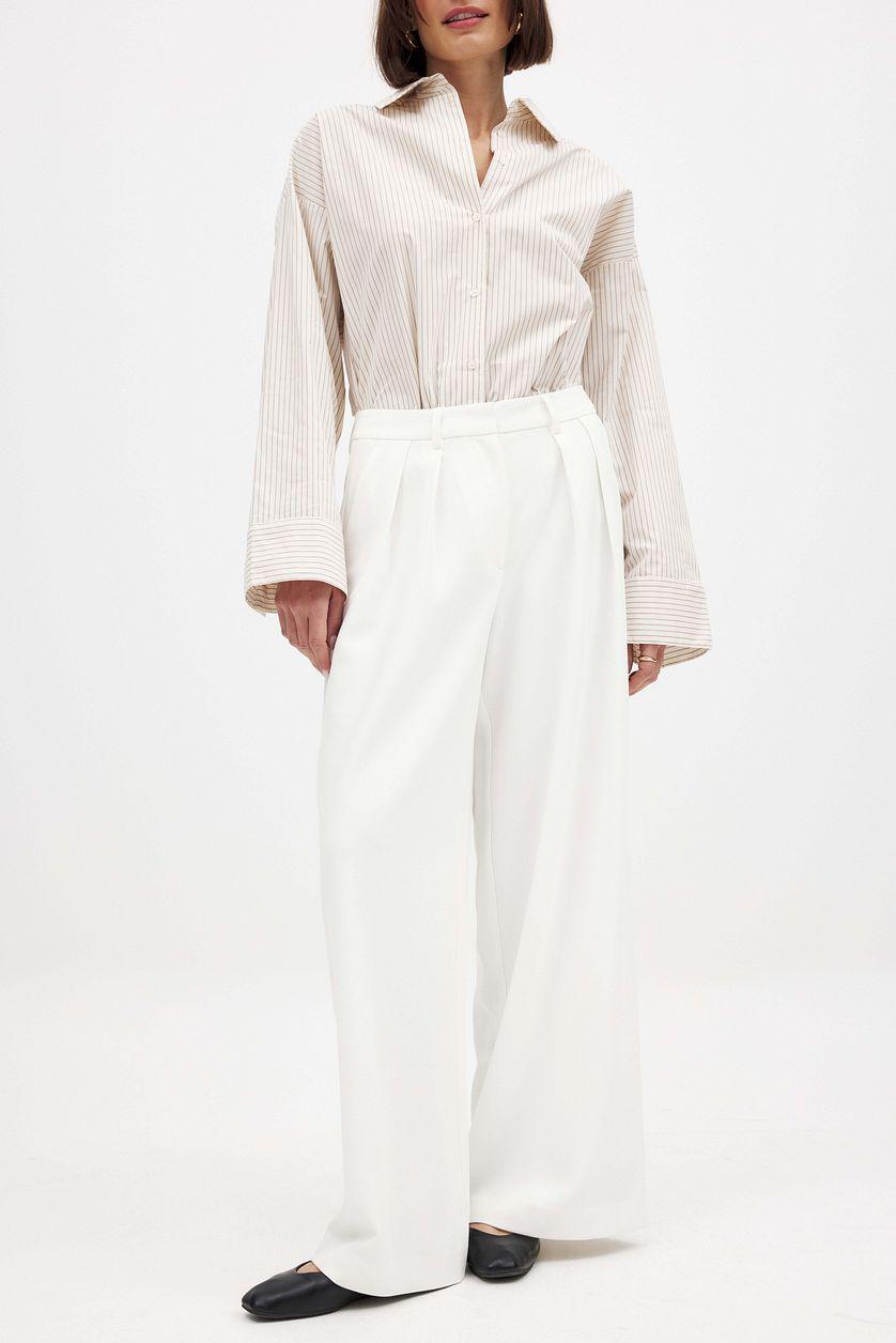 Wide High Waist Suit Pants Product Image