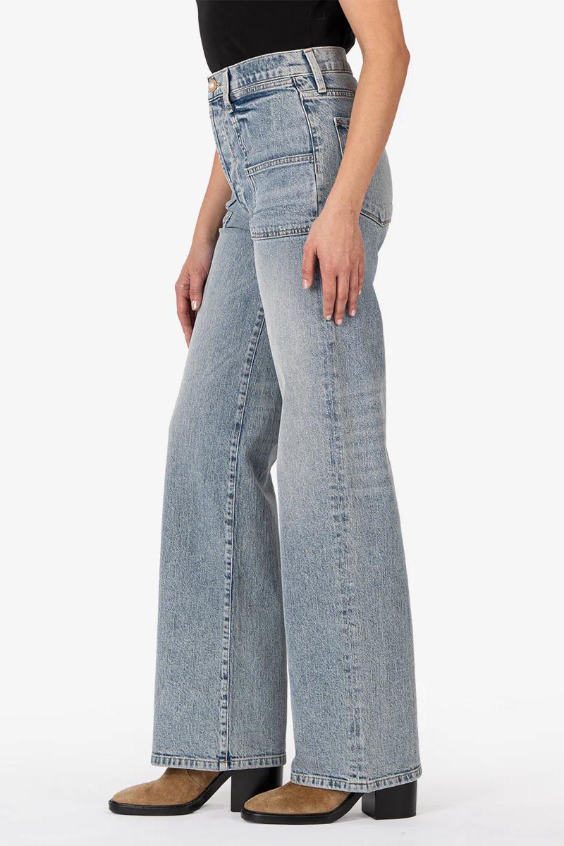 Sienna High Rise Wide Leg- Must w/ Medium Base Wash Product Image