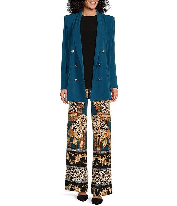 Eva Varro Solid Knit Jersey Crew Neck Sleeveless Top Product Image