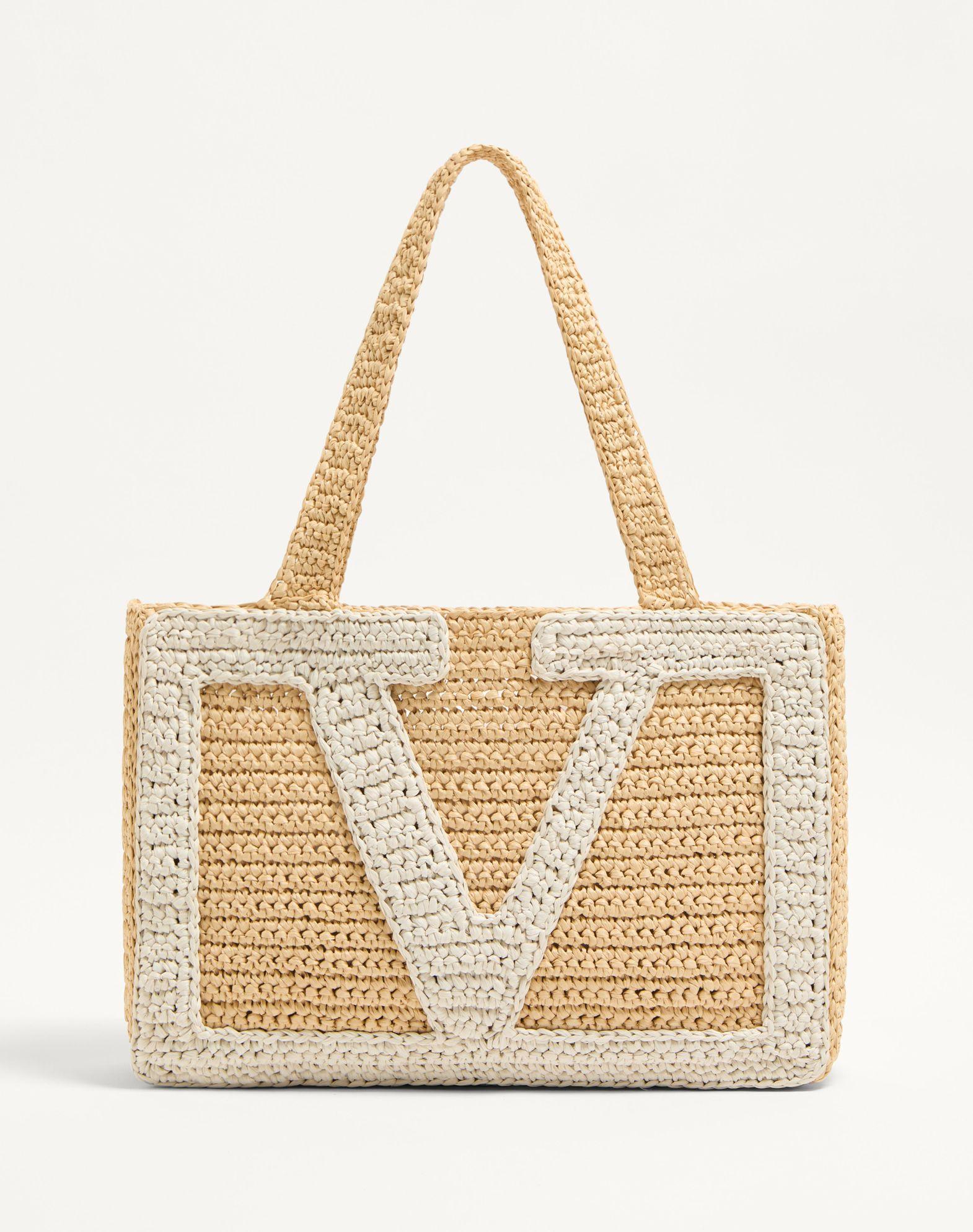 Valentino Garavani Viva Superstar Medium Shopping Bag In Raffia Product Image