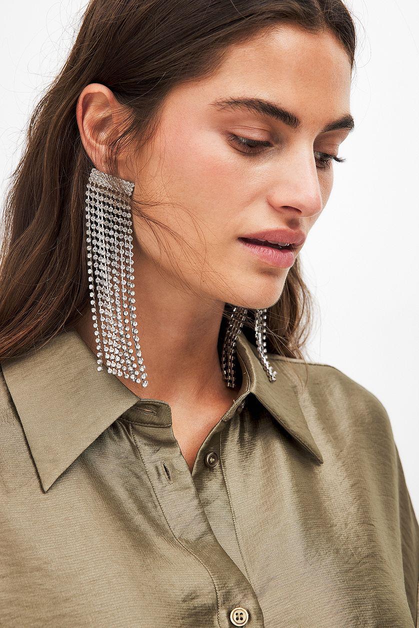 Rhinestones Earrings Product Image