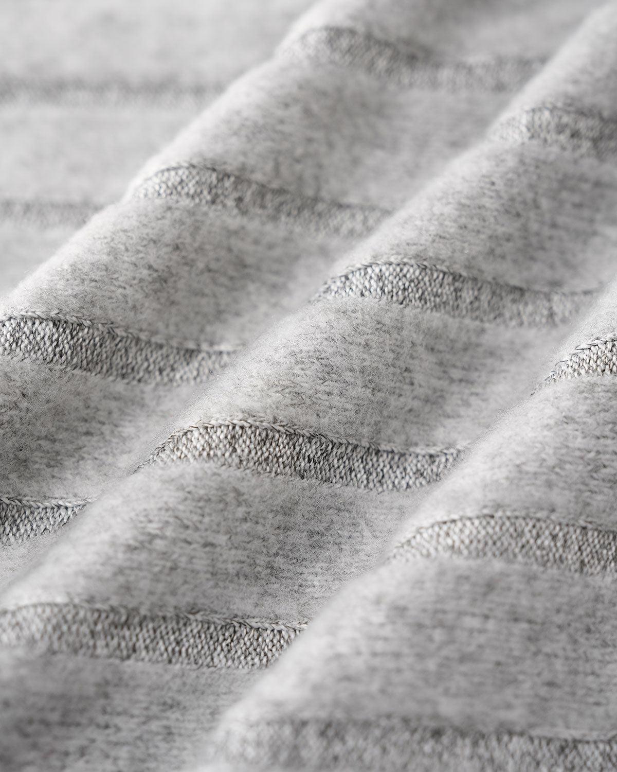 Grey V Neck Bell Sleeve Knit Tee Product Image