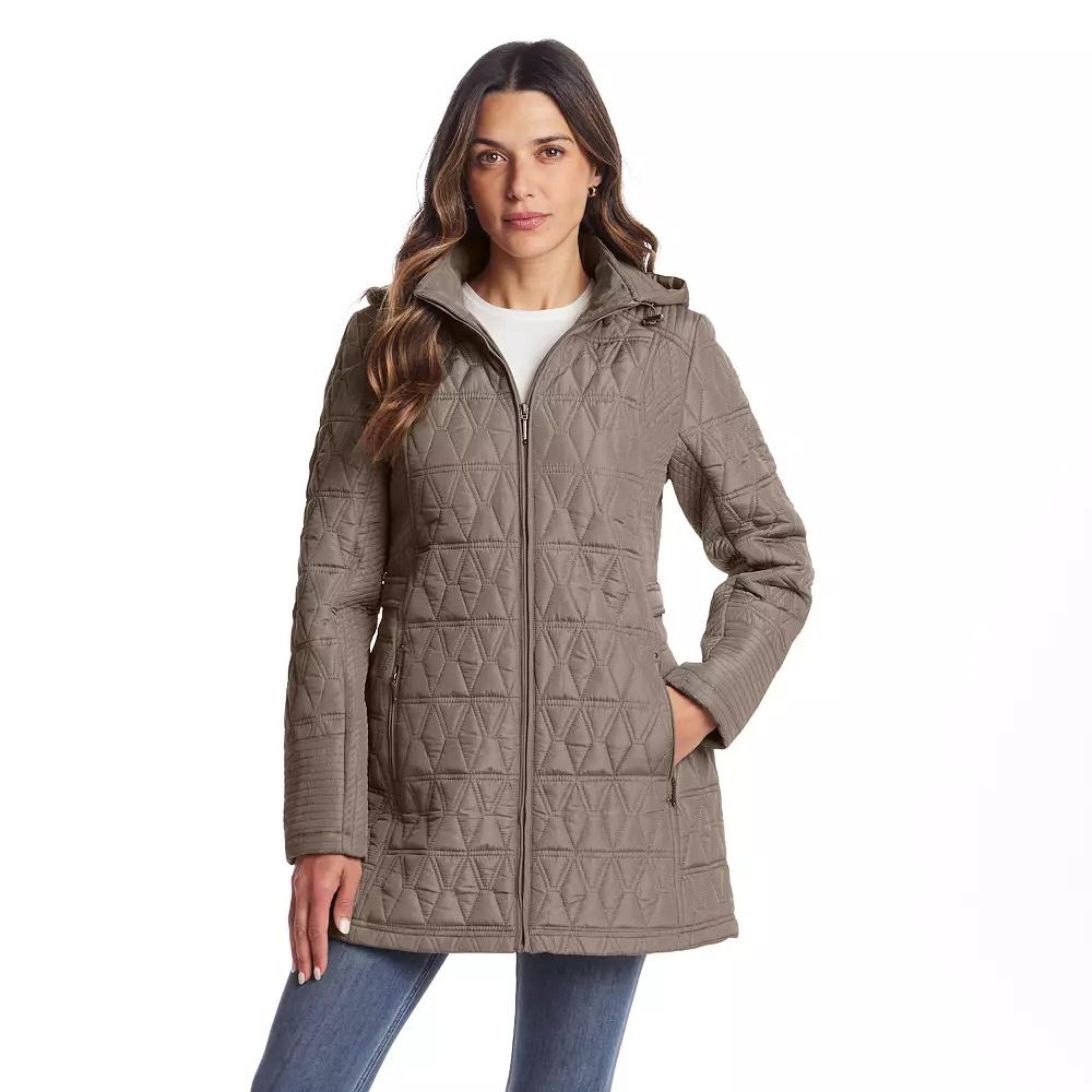 Women's Weathercast Quilted Hooded Walker Jacket,  Product Image
