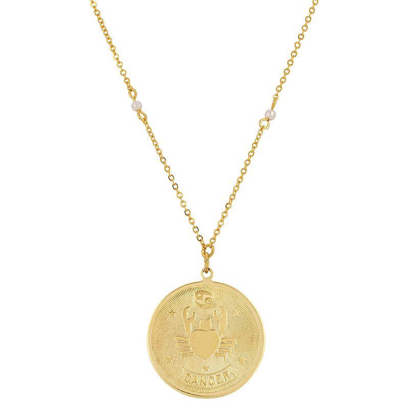 1928 Gold-tone Sagittarius Pendant Necklace, Womens, July Product Image