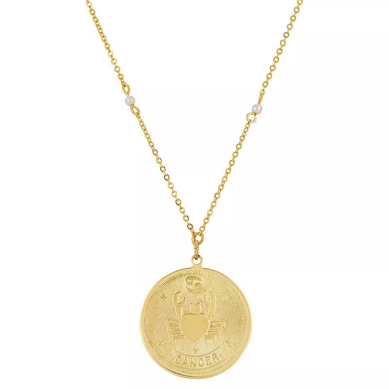 1928 Gold-tone Sagittarius Pendant Necklace, Womens, July Product Image