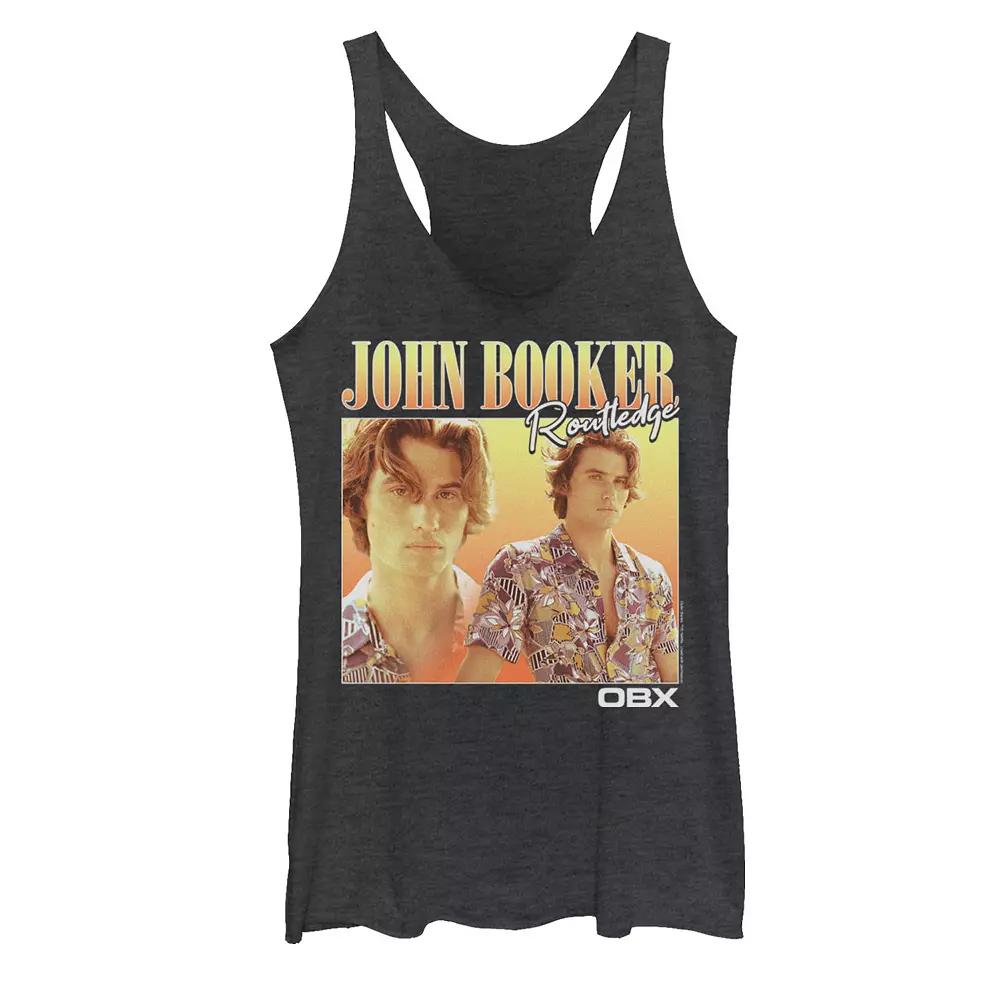 Juniors' Outer Banks John Booker Routledge Portrait Graphic Tank Top, Girl's, Size: XS, Black Grey Product Image
