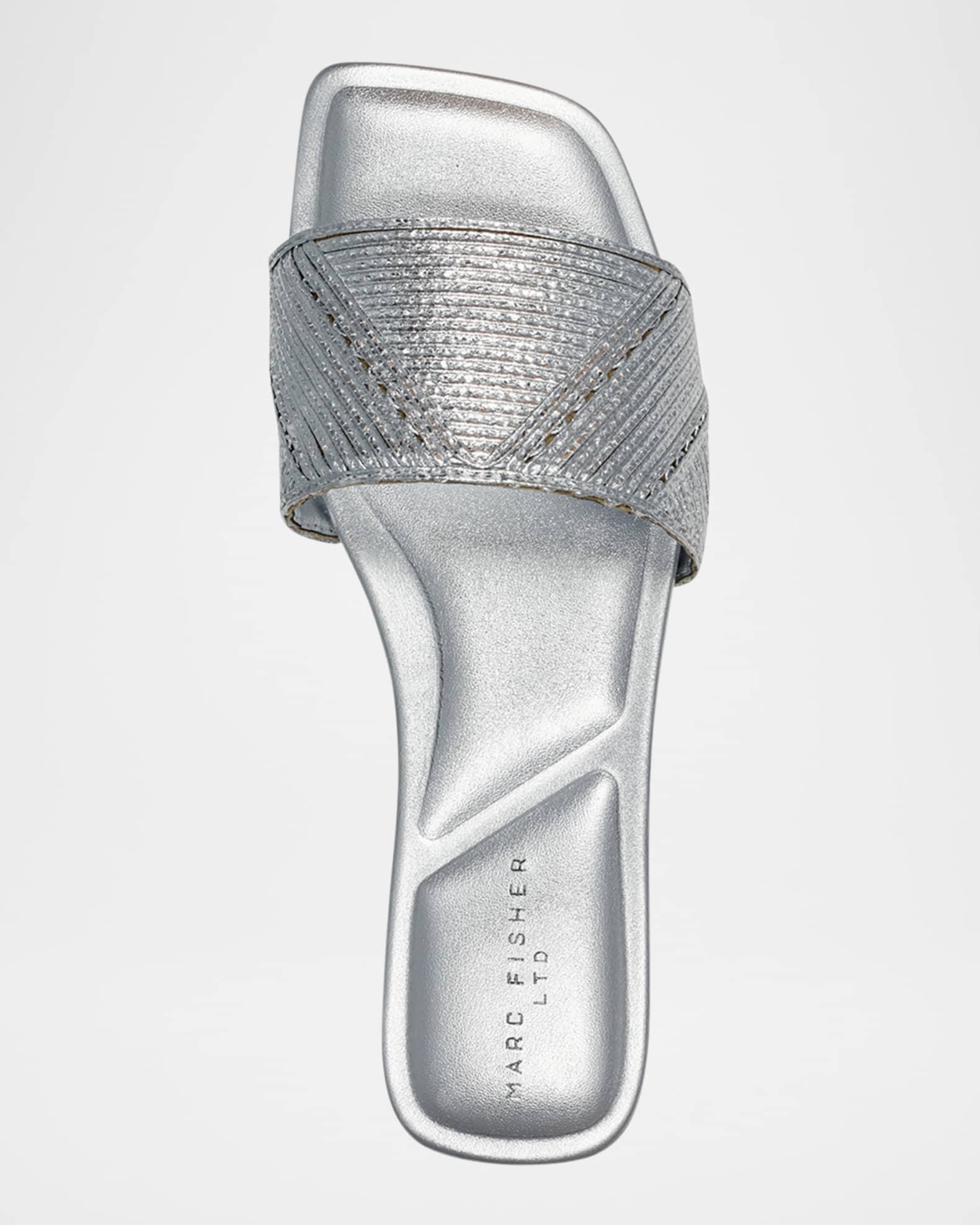 Murphy Metallic Woven Flat Slide Sandals Product Image