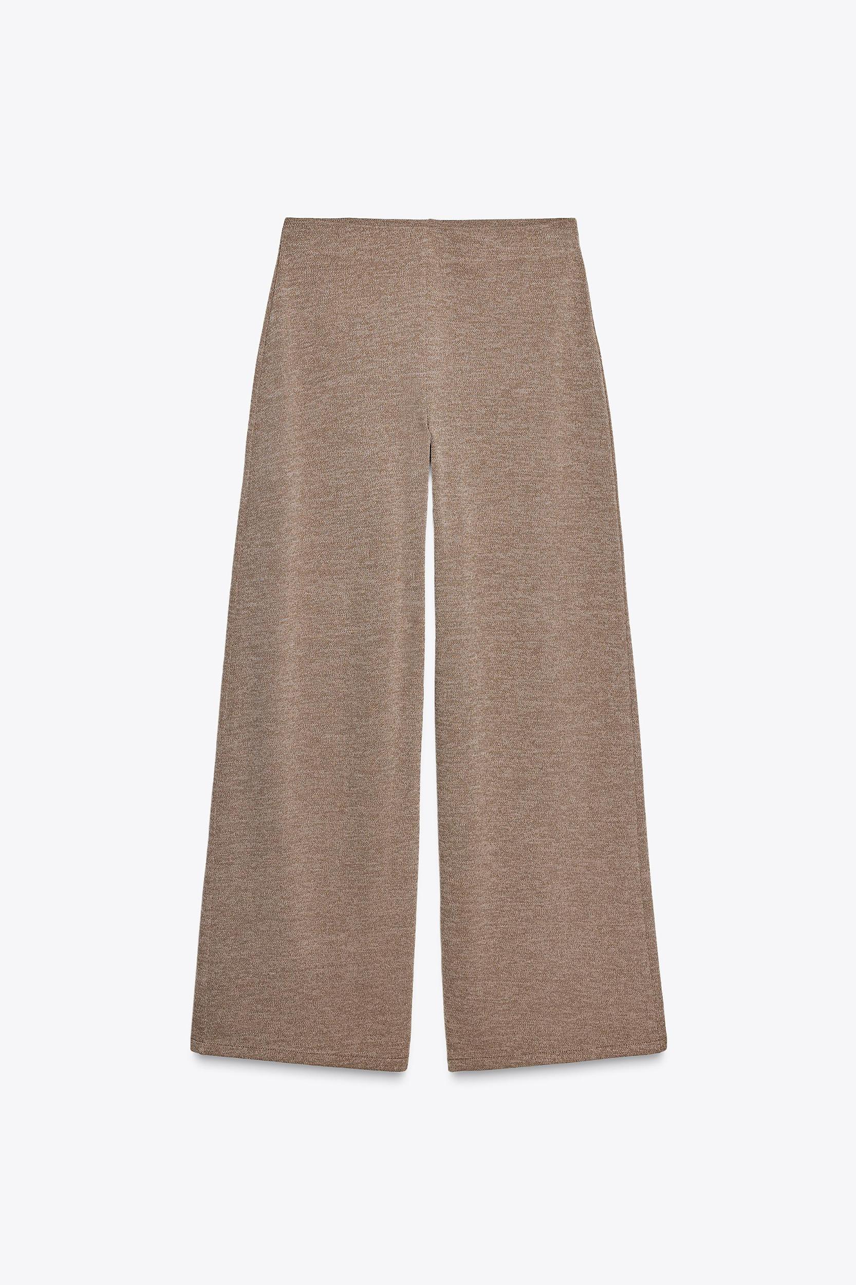 TEXTURED WIDE LEG PANTS Product Image