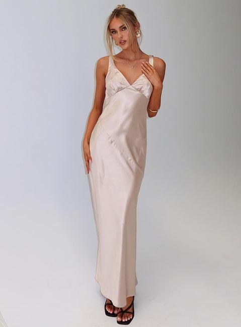 Northern Star Maxi Dress Champagne Product Image