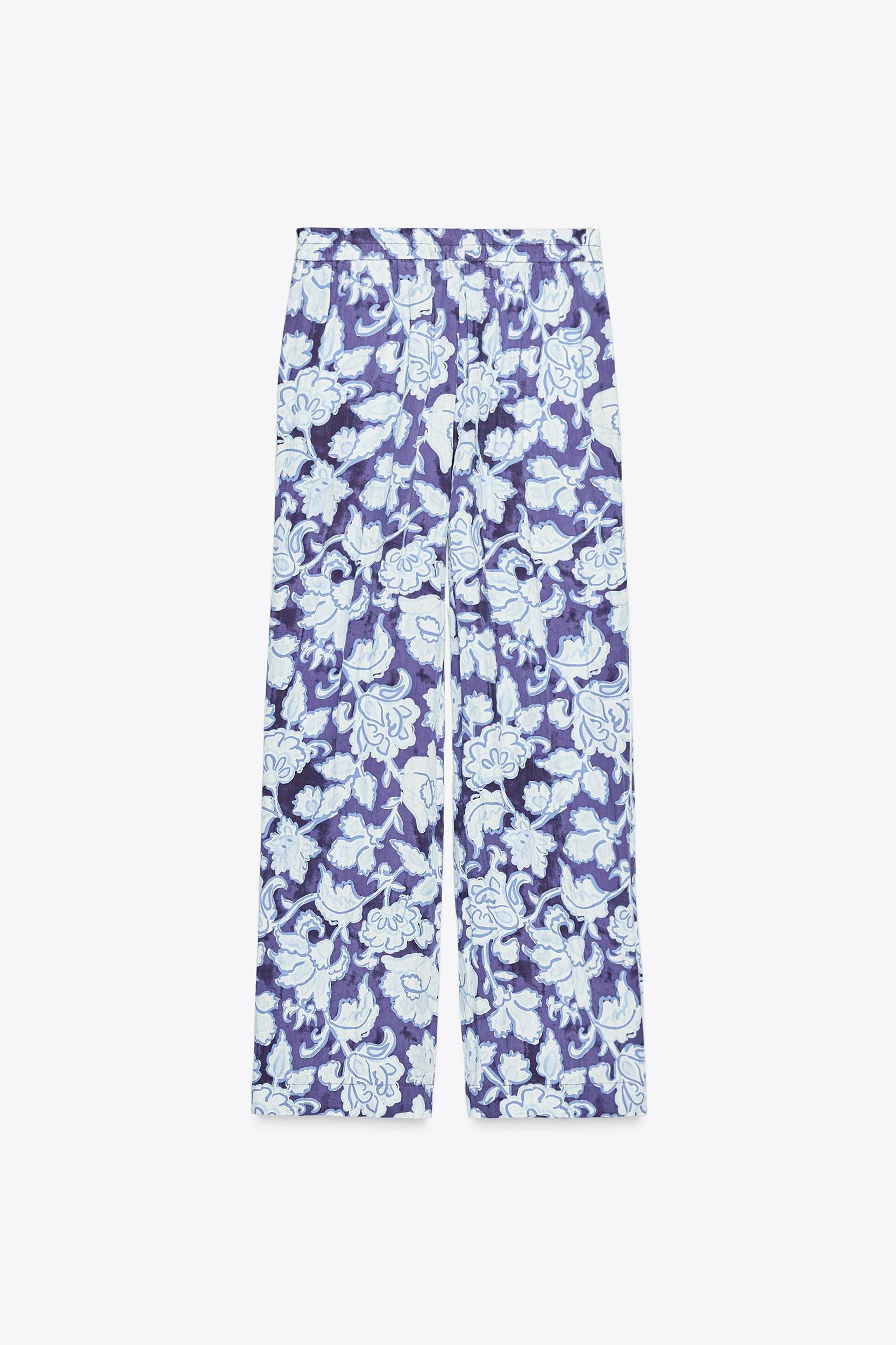 FLORAL PRINT PANTS Product Image