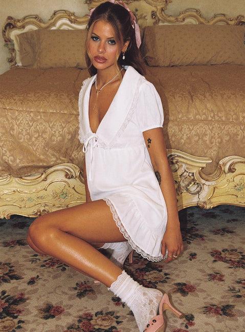 Penelofie Mini Dress White Product Image