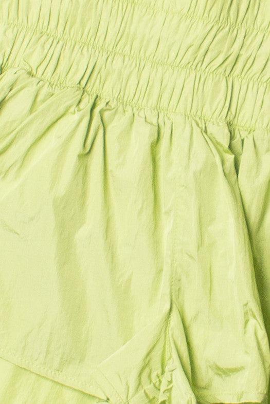 Lime Green Lined Athletic Shorts Product Image
