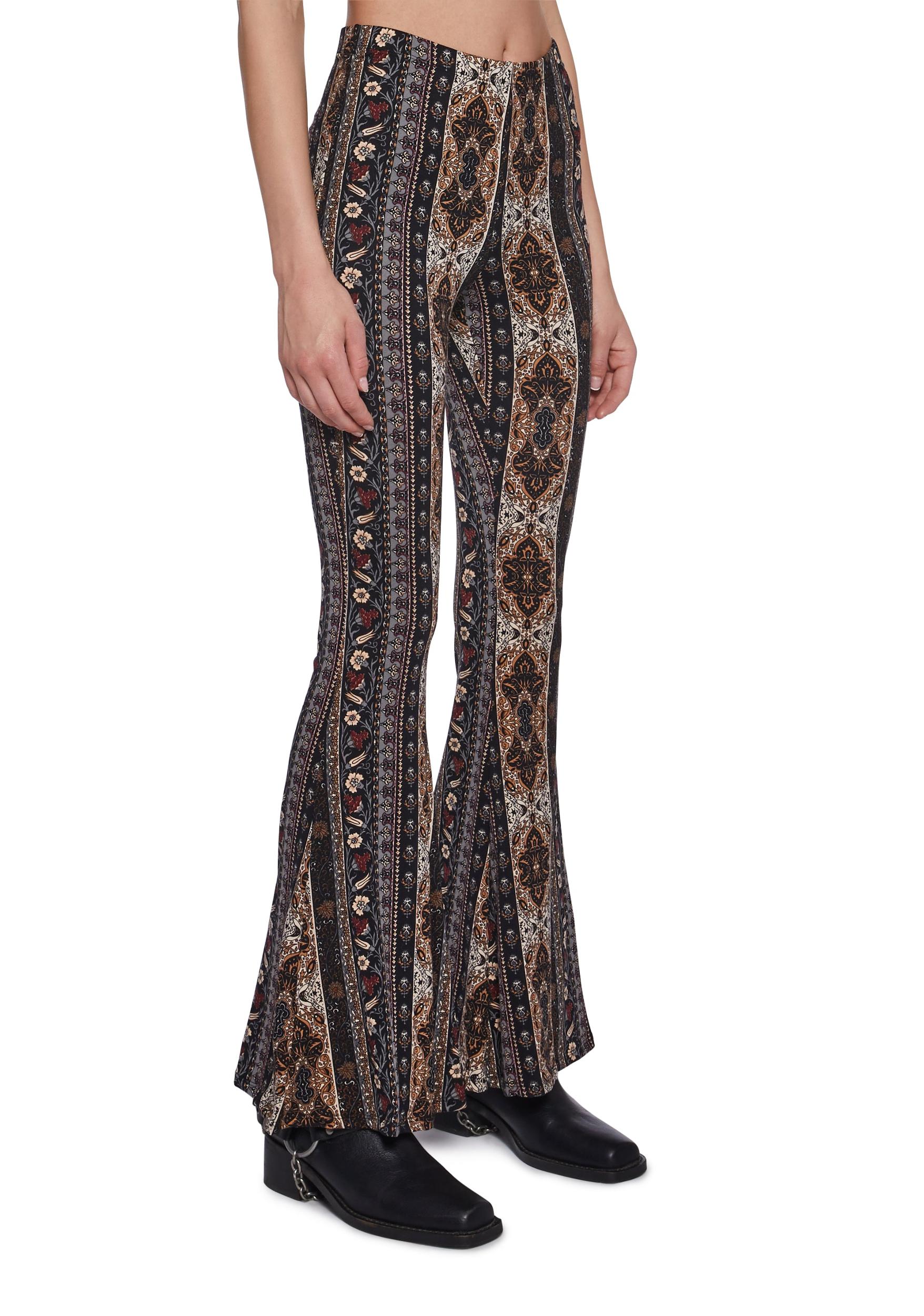 Womens Paisley Flared Pants - Multi Product Image