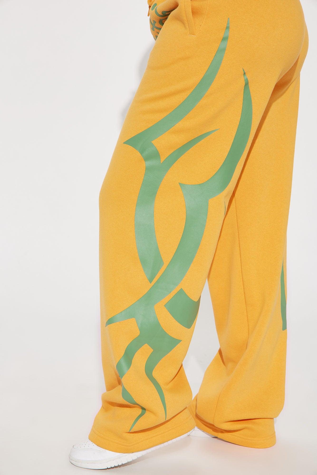 Von Dutch Trendy Wide Leg Pant - Orange/combo Product Image