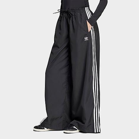 adidas Womens adidas Oversized Woven Track Pants - Womens White/Black Product Image