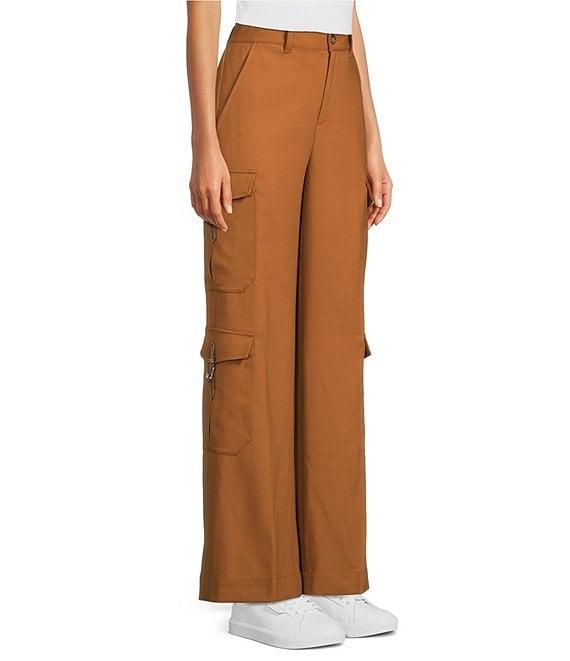 Lauren Ralph Lauren Wool Blend Wide Leg Cargo Pants Product Image