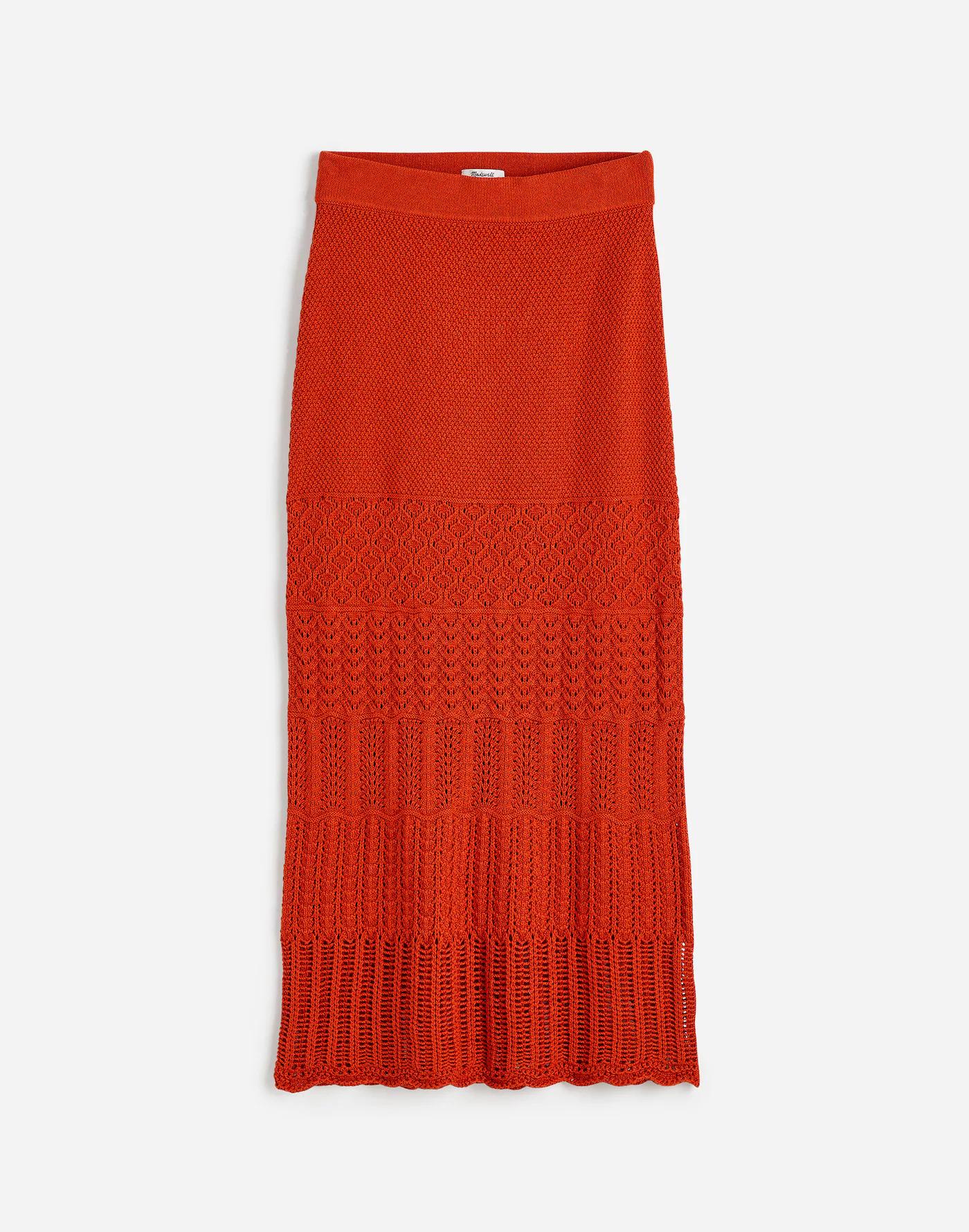 Pointelle-Stitch Maxi Skirt Product Image