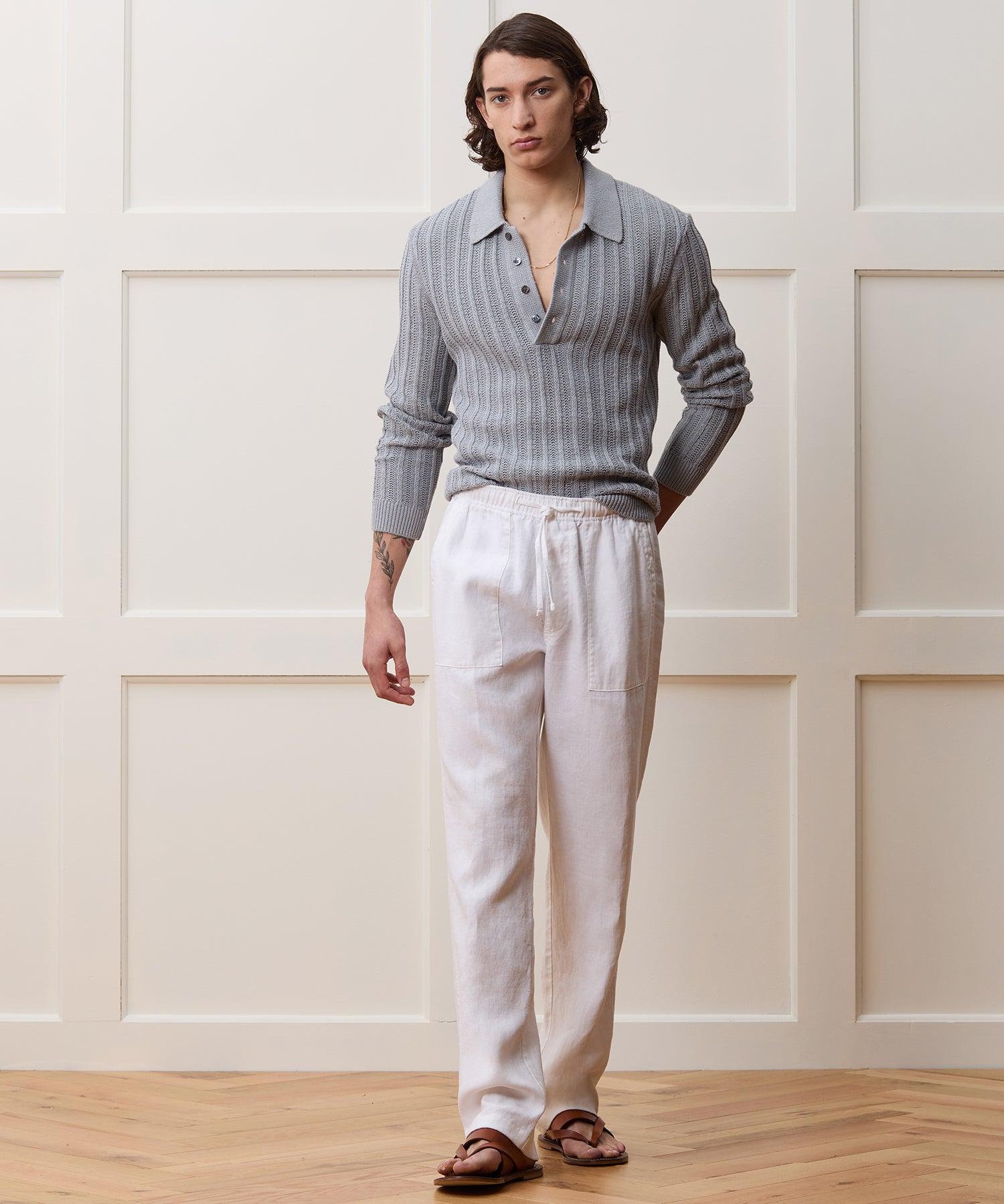 Straight Fit Linen Beach Pant Product Image