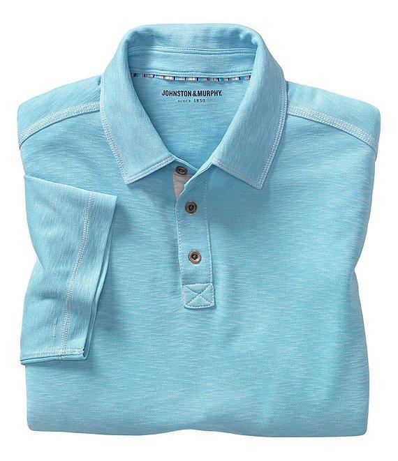 Johnston & Murphy Vintage Slub Short Sleeve Polo Shirt Product Image