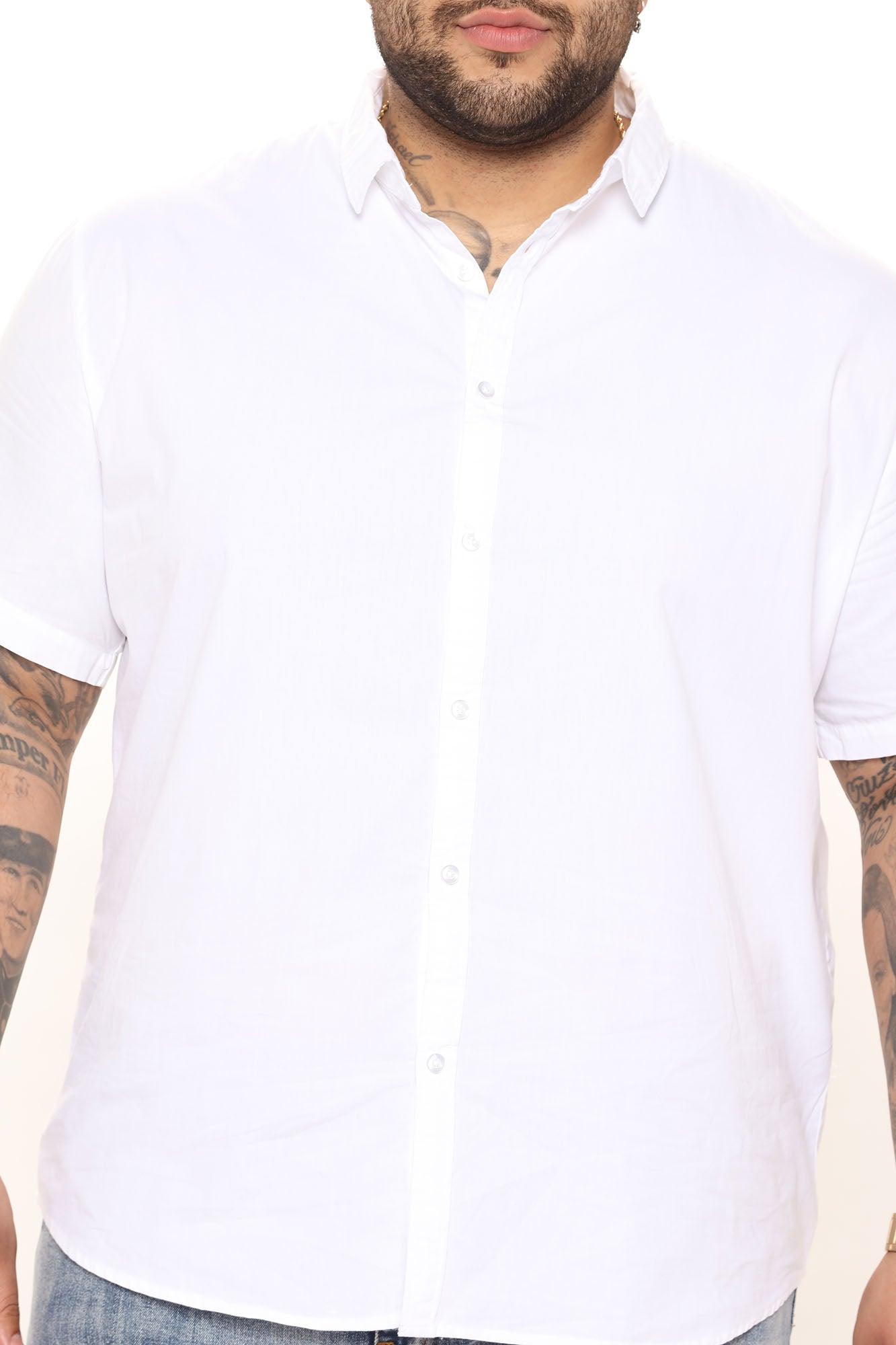 Ryland Short Sleeve Button Up Shirt - White Product Image