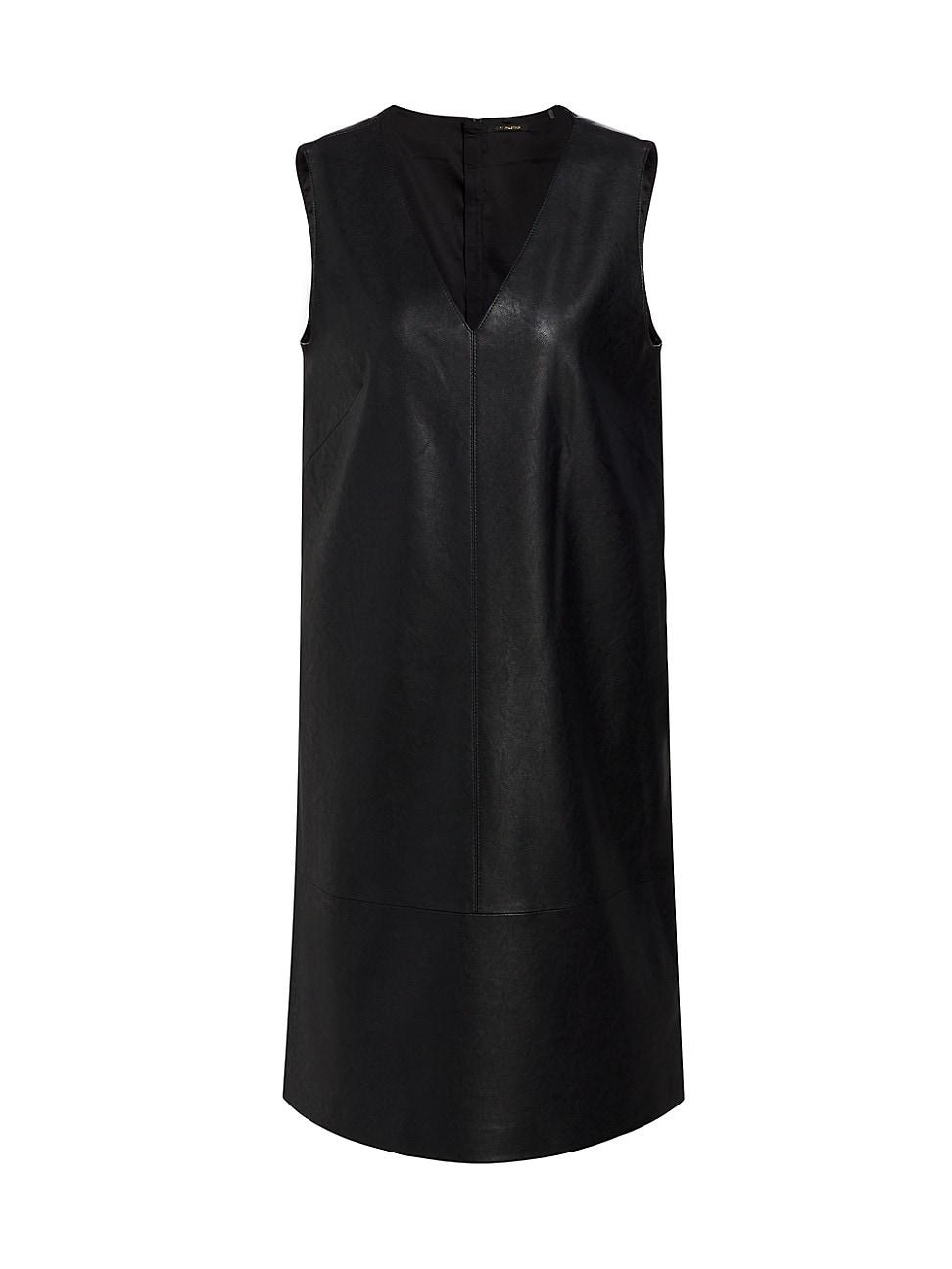 Womens Graylen Faux Leather Shift Dress Product Image