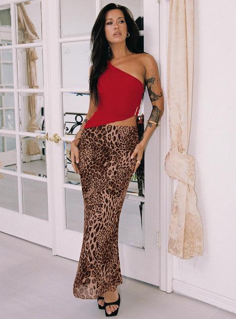Eleganza Maxi Skirt Leopard Product Image