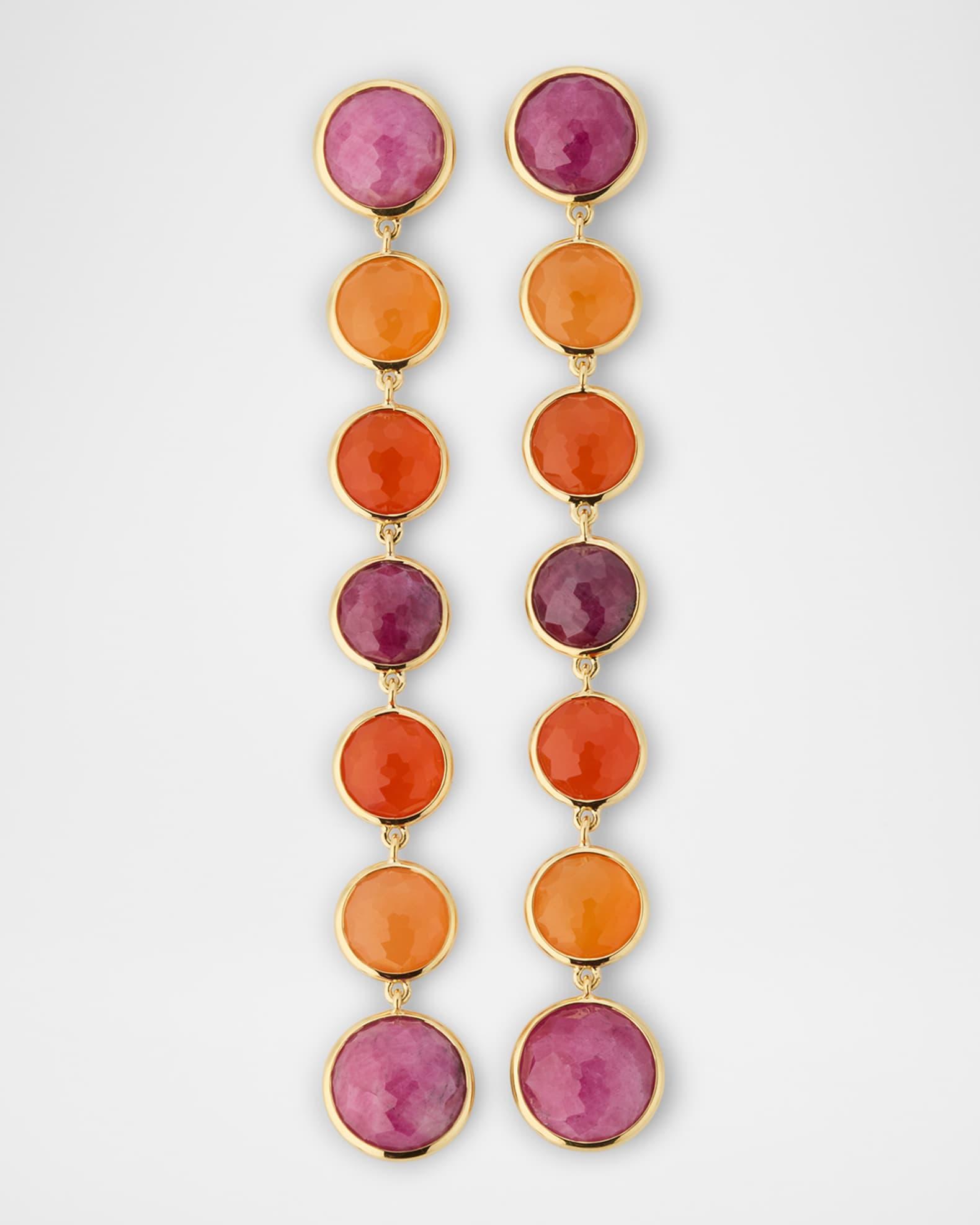 Lollipop 18K Yellow Gold 7-Stone Chandelier Drop Earrings Product Image