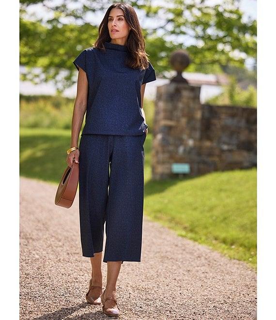 Jude Connally Tillie Stretch Jude Denim Funnel Neck Cap Sleeve Top Product Image