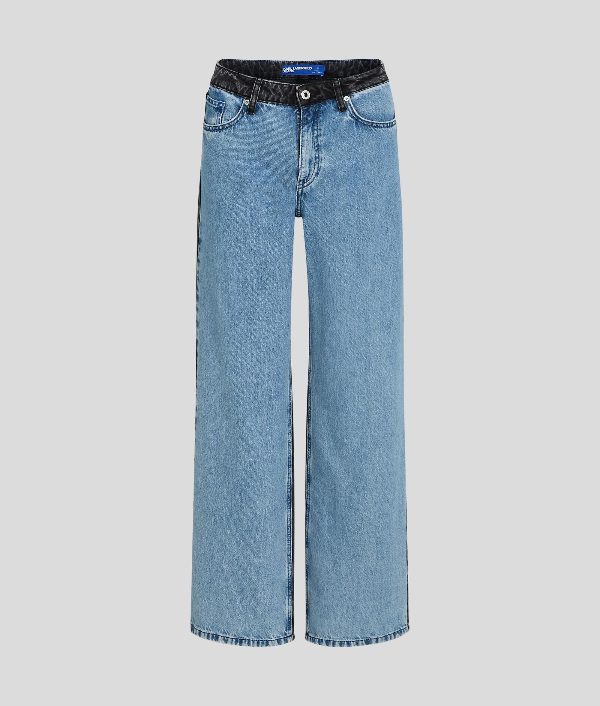 MID-RISE RELAXED BLOCKED JEANS Product Image