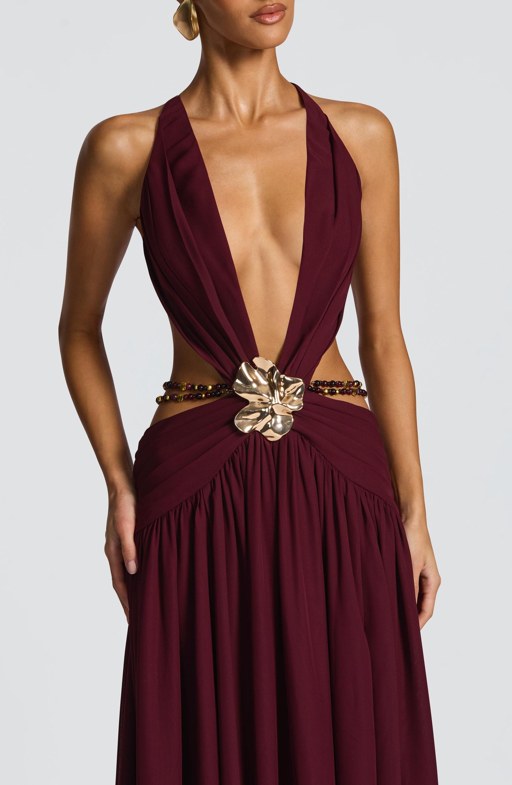 Indianna Maxi Dress - Cherry Lacquer Product Image