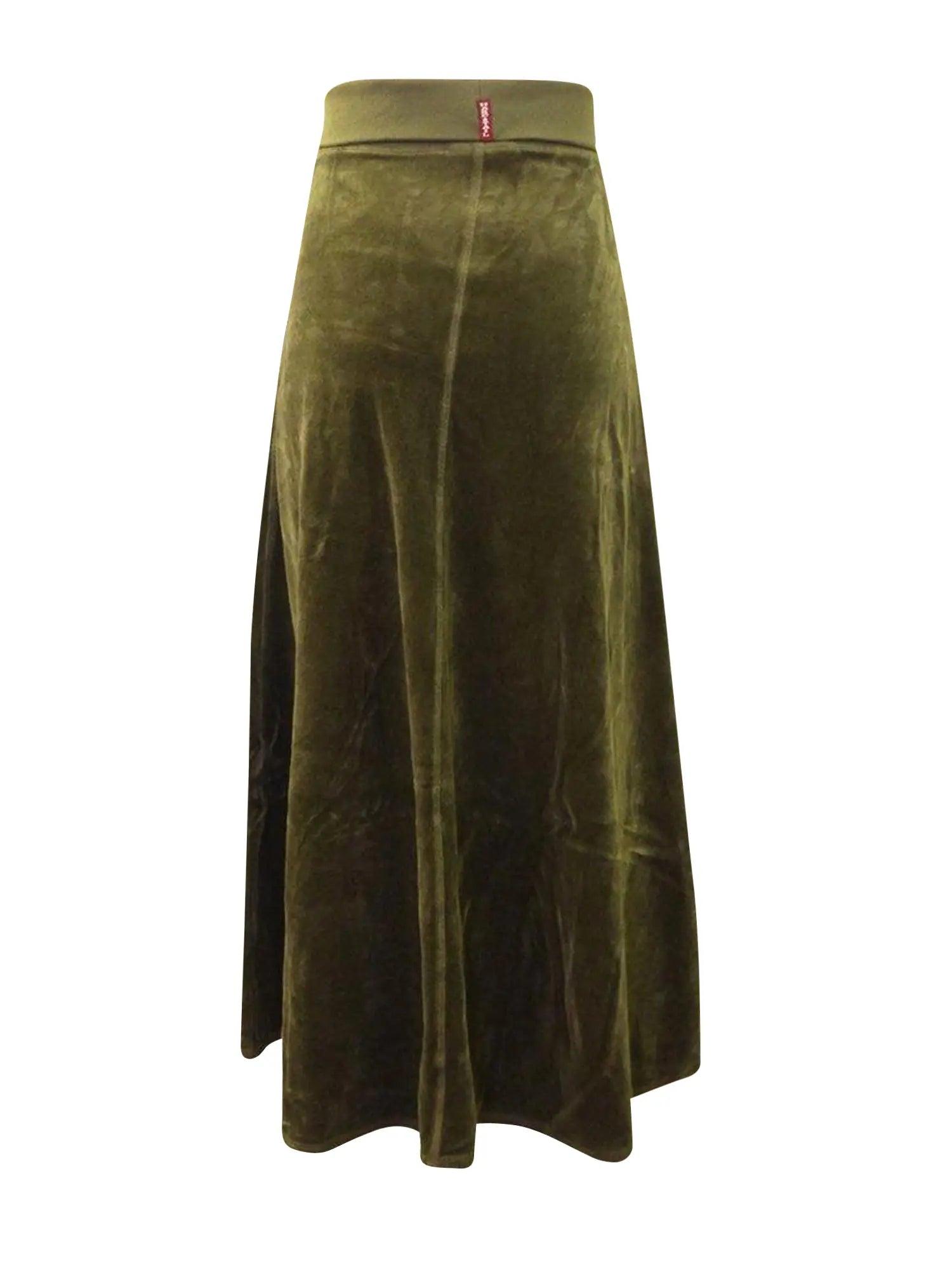Hard Tail Rolldown Waist Velour Sweep Skirt V-128 Product Image