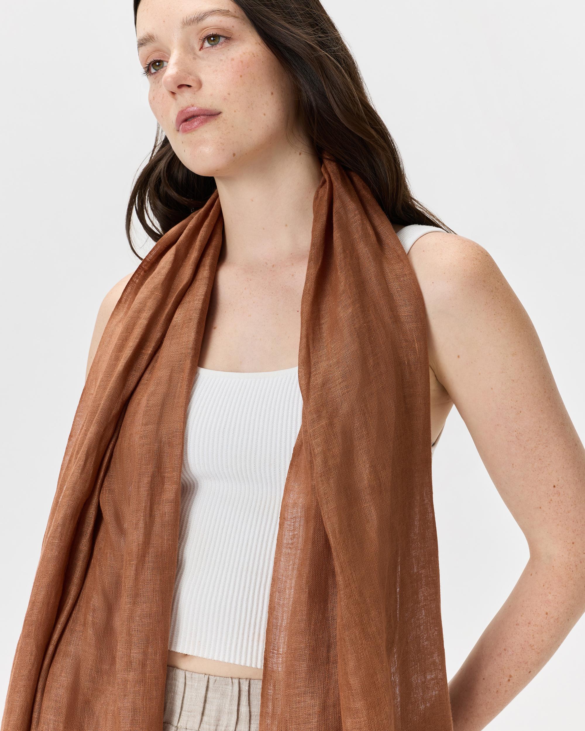 Quince | Women's 100% European Linen Scarf Product Image