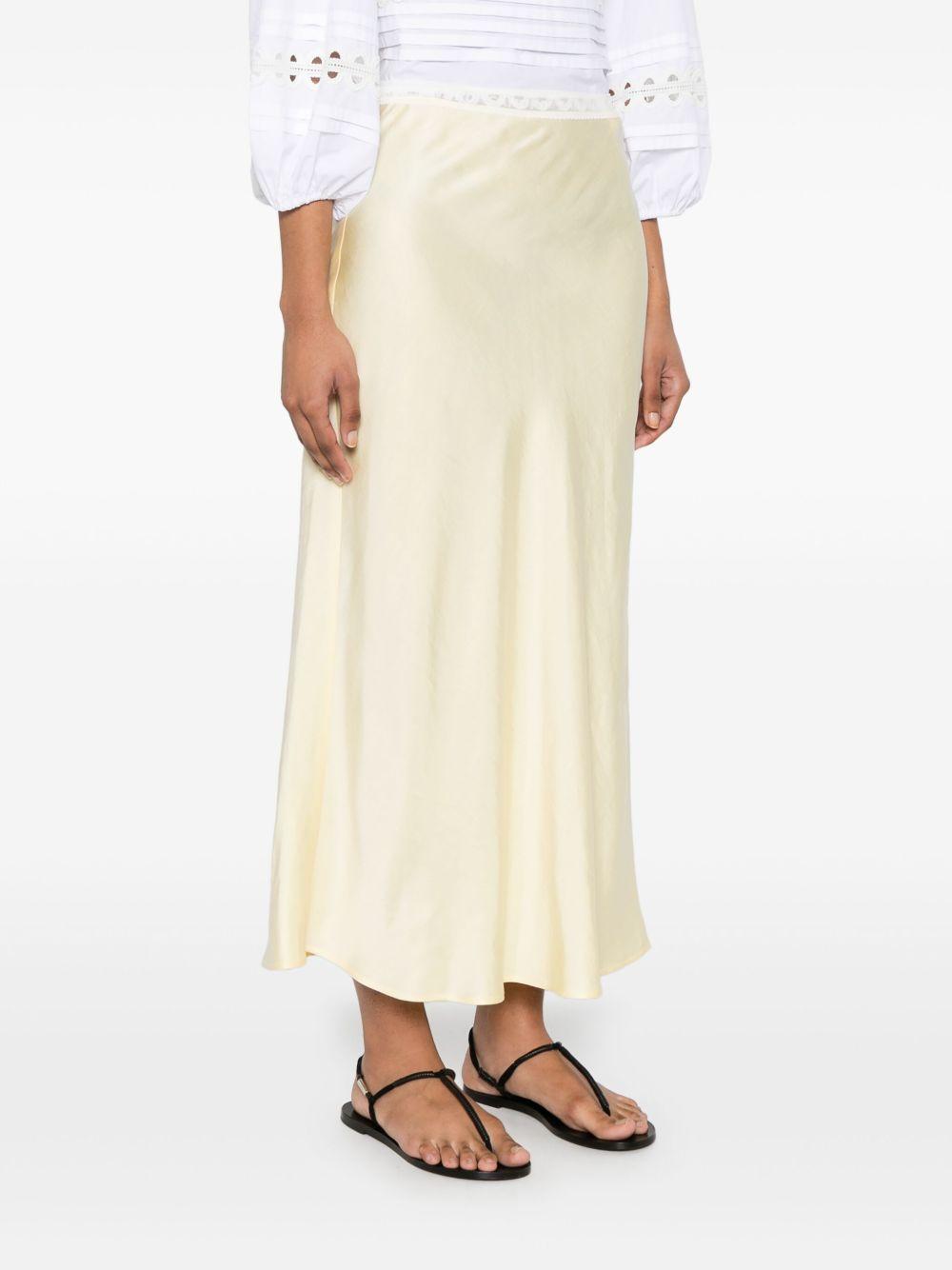 satin-effect midi skirt Product Image