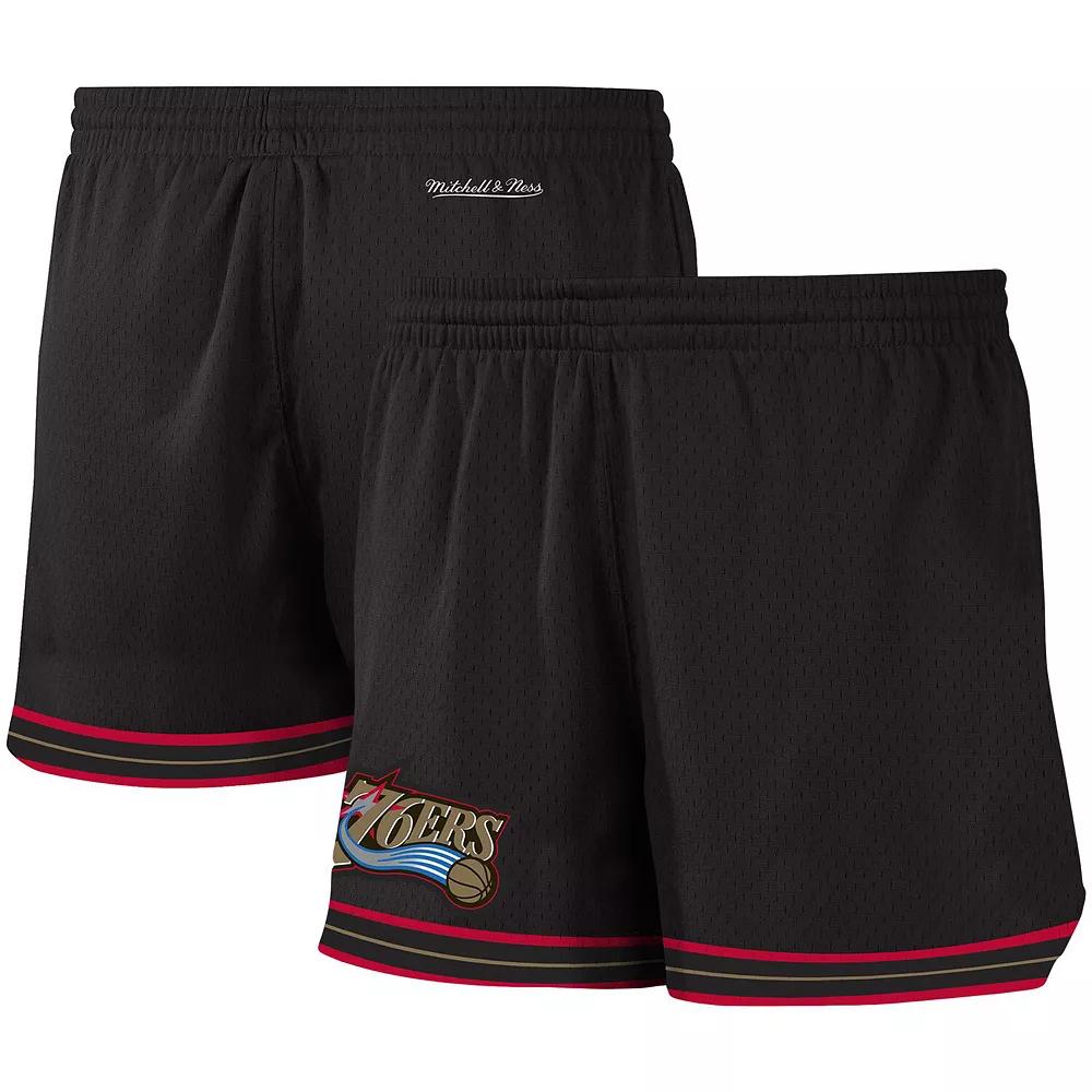 Womens Mitchell & Ness Black Philadelphia 76ers Jump Shot Shorts Product Image
