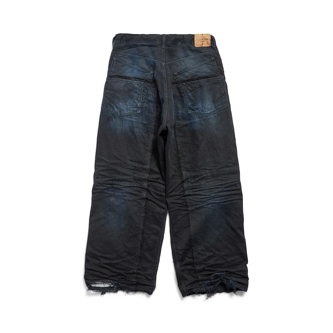 Men's Double Knee Pants  in Dark Blue Product Image