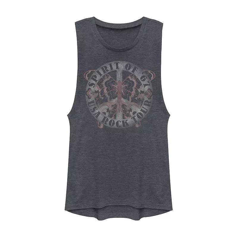 Juniors DC Comics The Flash Gadgets Classic Logo Muscle Tank Top, Girls Denim Grey Product Image