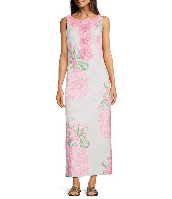 Lilly Pulitzer Marleigh Stretch Butterfly Jacquard Crew Neck Sleeveless Shift Dress Product Image