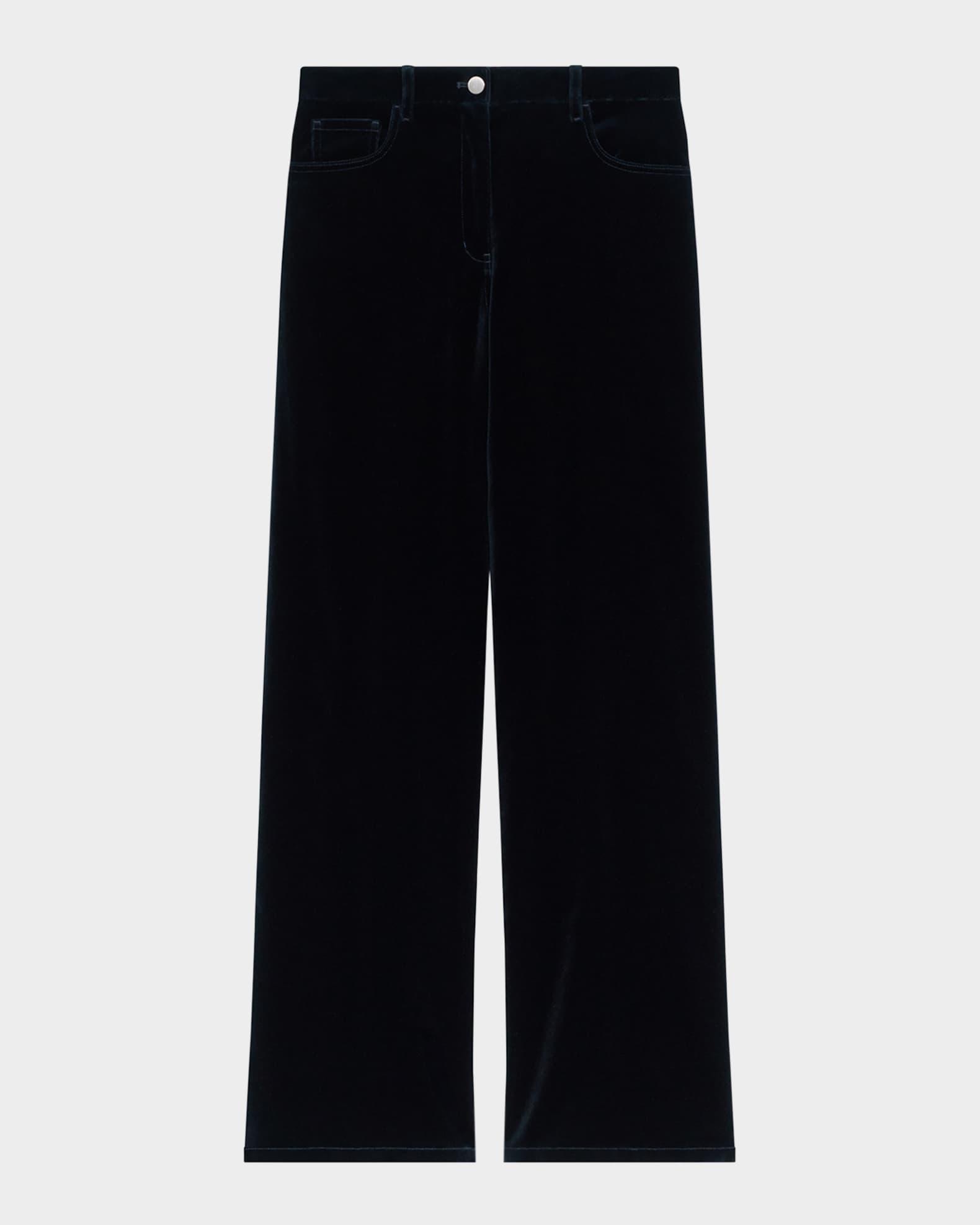 Relaxed Straight Velvet Jeans Product Image
