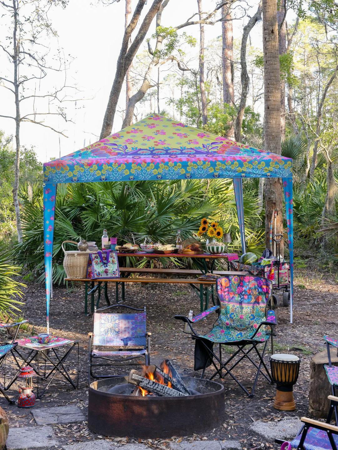 Live Happy Instant Canopy Tent - Mandala Folk Patchwork Product Image