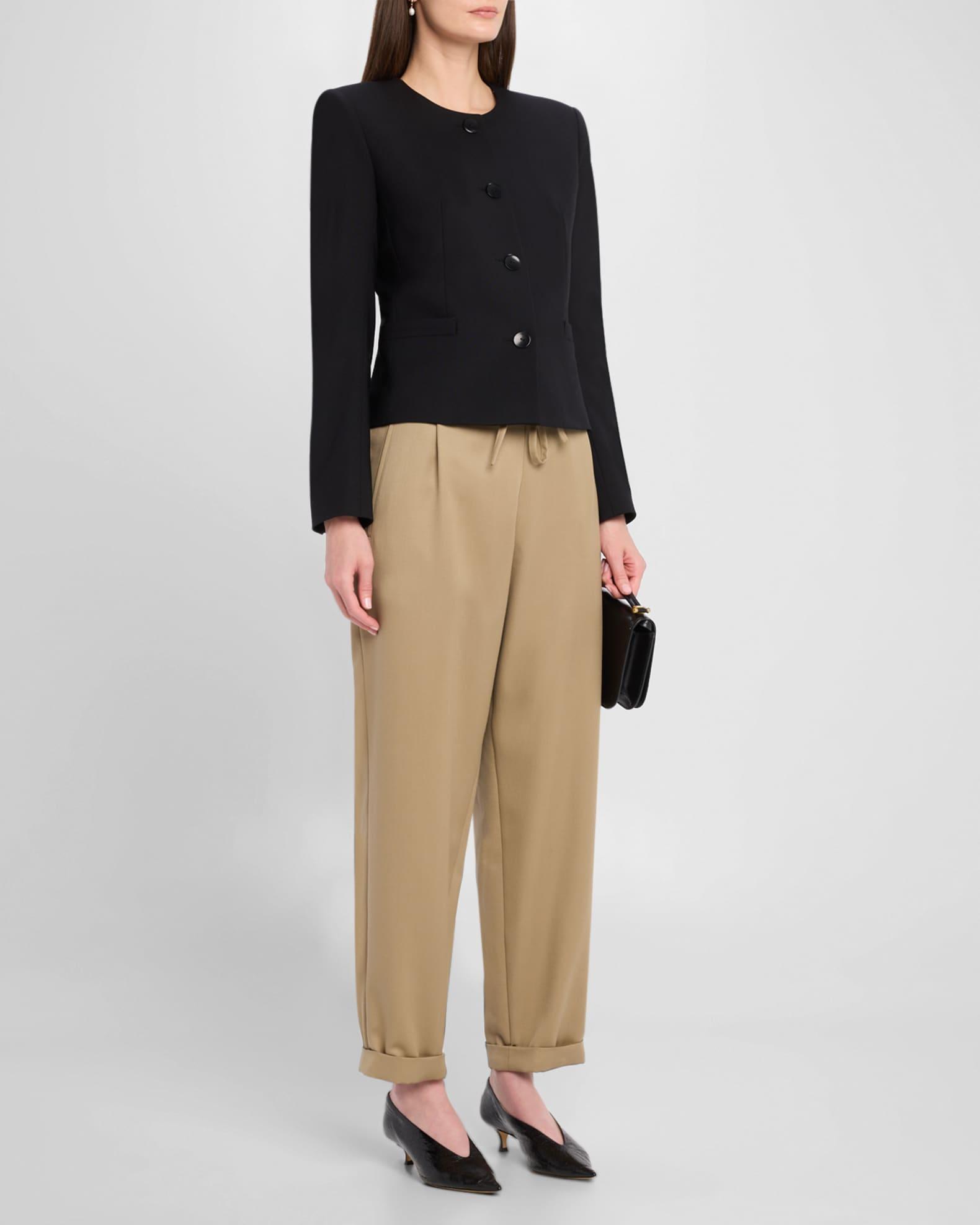 Single-Breasted Shrunken Jacket Product Image