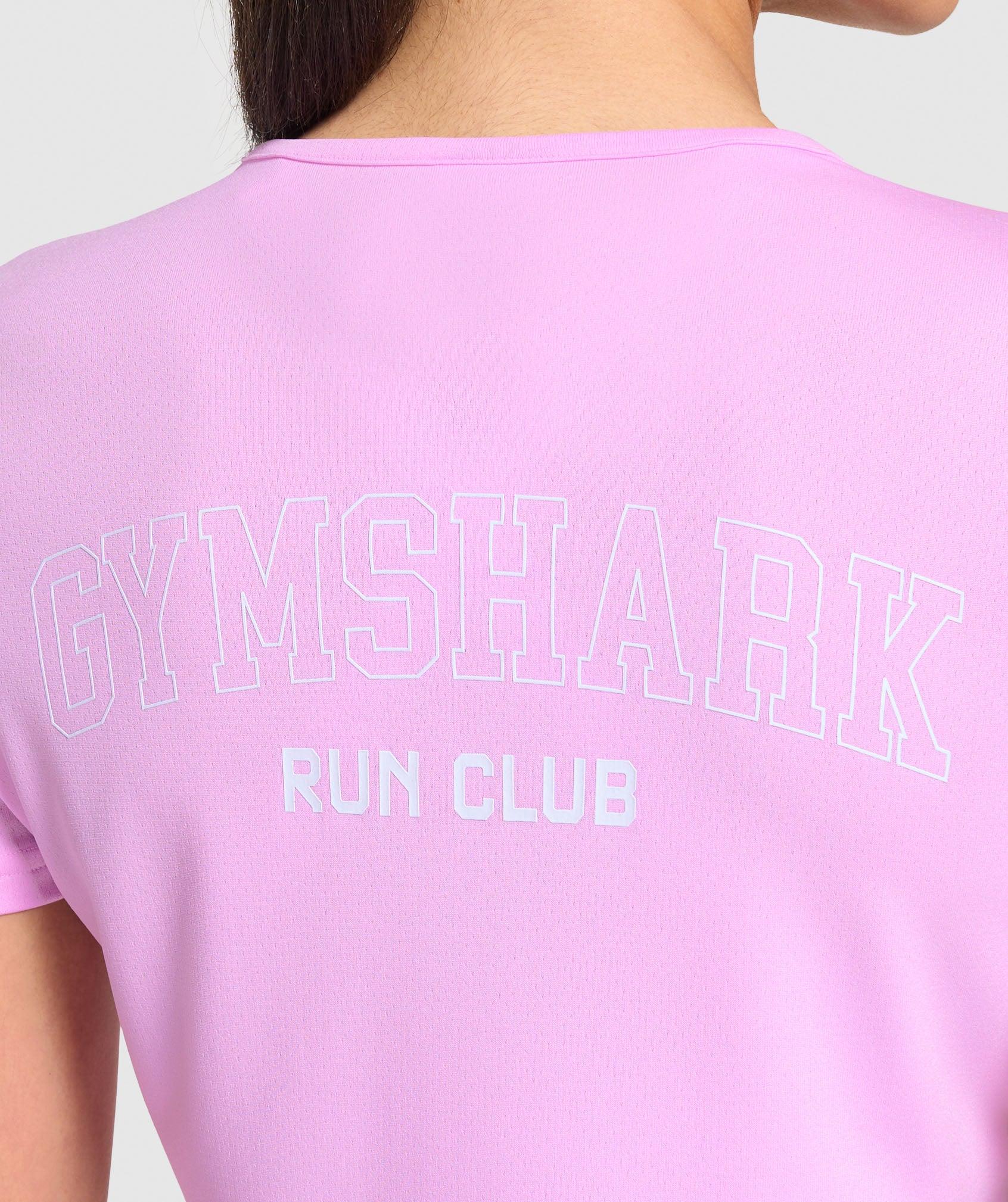 Gymshark Run Club Graphic T-Shirt - Sour Pink Female Product Image